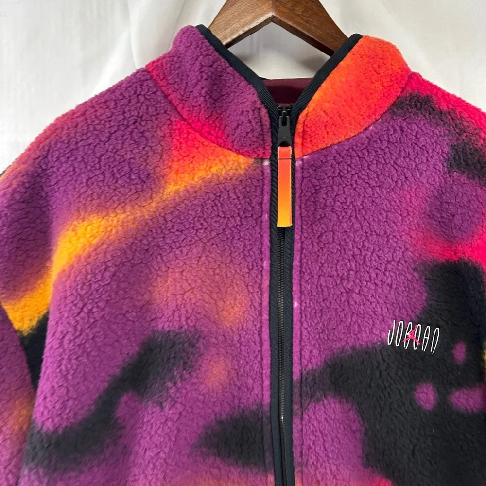 Jordan Full-Zip Fleece Jacket Mens XL Multi-Color Flight Heritage Sherpa DV1611